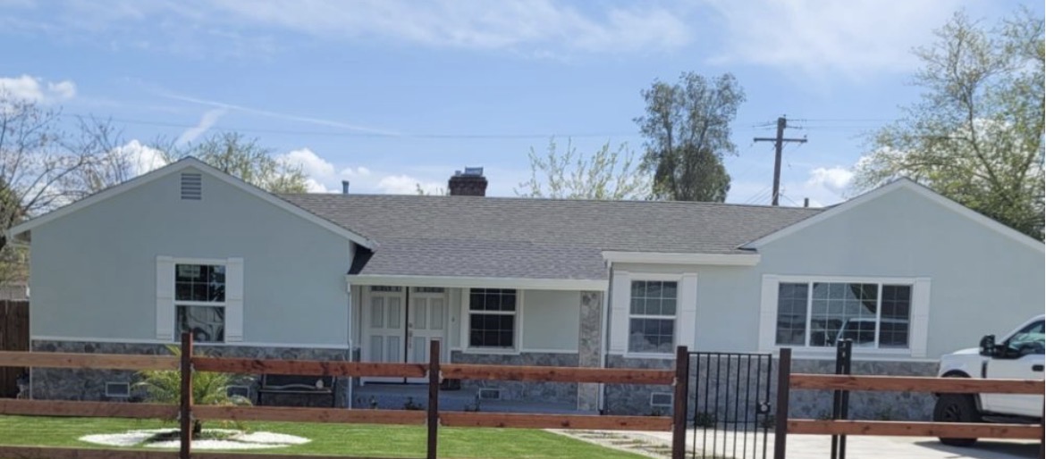 Ranch-style home exterior repaint